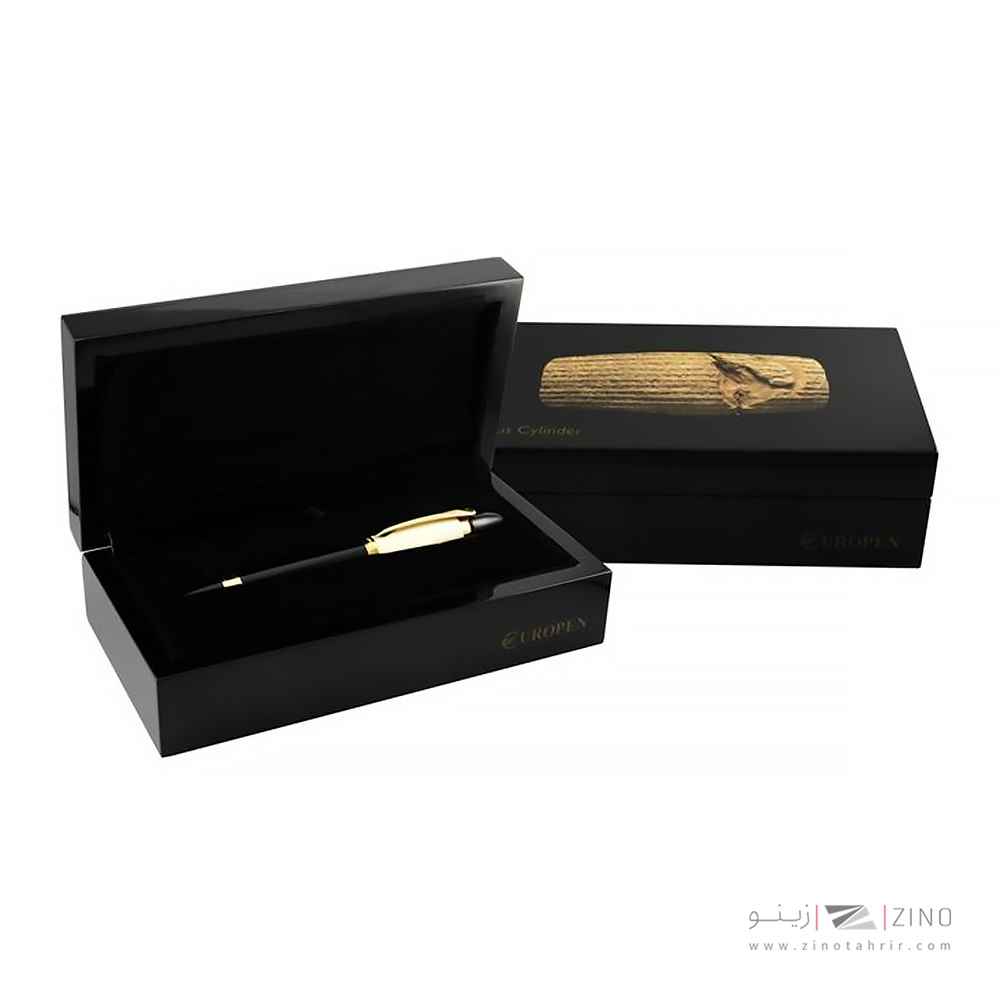 عکس خودنویس نفیس منشور کوروش هخامنشی یوروپن (جعبه نفیس چوبی) تولید یوروپن برای نمایش نمای جلوی محصول در خودنویس, لوازم التحریر.