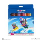 مدادرنگی36رنگ جعبه مقوایی سه گوش اسکول فنز کد92450