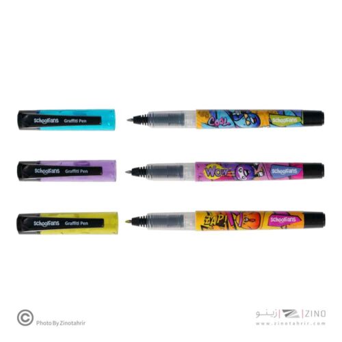 روان نویس آبی0/7(بدنه طرح دار) گرافیتی اسکول فنز کد921203