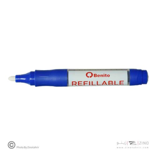 ماژیک وایت برد گردآبی شارژی بنیتو