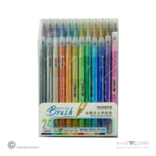 ماژیک نقاشی دوسر(یک سربراش) متالیک SHANDS کدS323-24