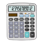 ماشین حساب رومیزی 2صفر12رقم دلی EM19810