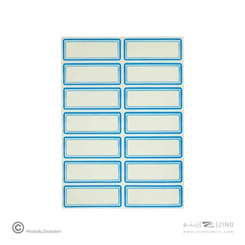 برچسب دورآبی خارجی کد10 سایز5.3*2.1
