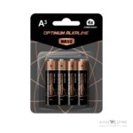 باتری نیم قلمی آلکالاین اپتی موم4عددی ناس کد520