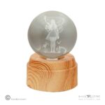 گوی کریستال 8سانت گردان پایه چوبی کدP-7