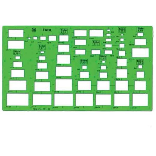 شابلون مستطیل فابل