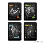 دفتر100برگ رحلی سیمی جلد سخت پیل سری آفریقا