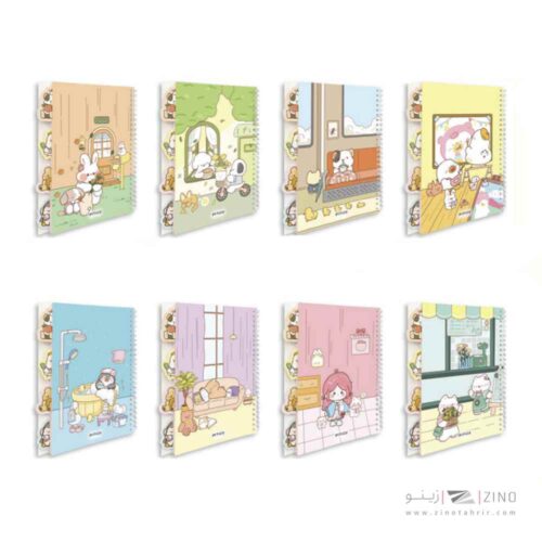 دفتر75برگ22*15سیمی دیوایدر دار پیتیکو کد395