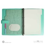 دفتر کلاسور26حلقه100برگ قفل فلز(مگنتی) هیرو چرم پاستلی کدSFB60