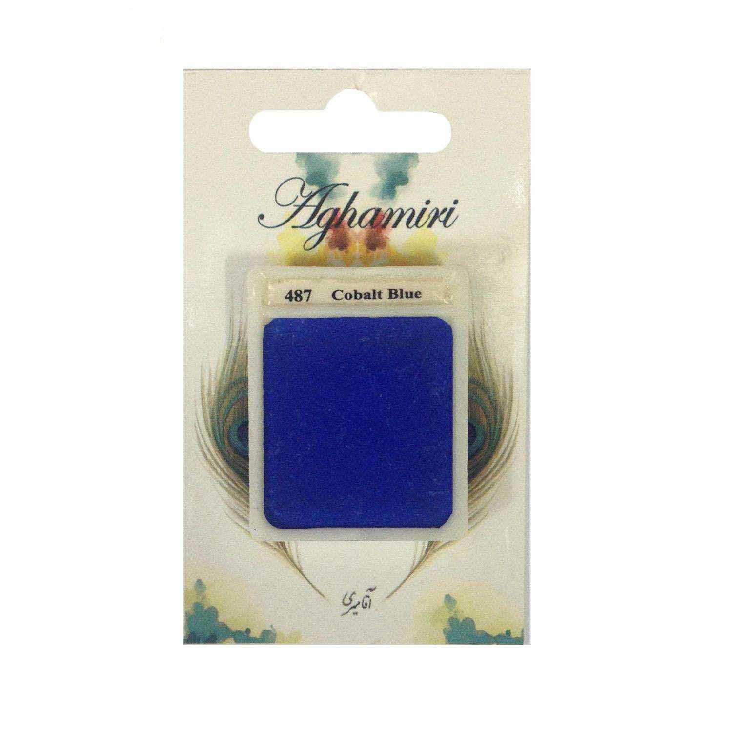 عکس قرص آبرنگ کد 487آقامیری Cobalt Blue از برند آقامیری برای معرفی واقعی محصول در آبرنگ, رنگ و نقاشی و مرکب, لوازم طراحی و هنری.