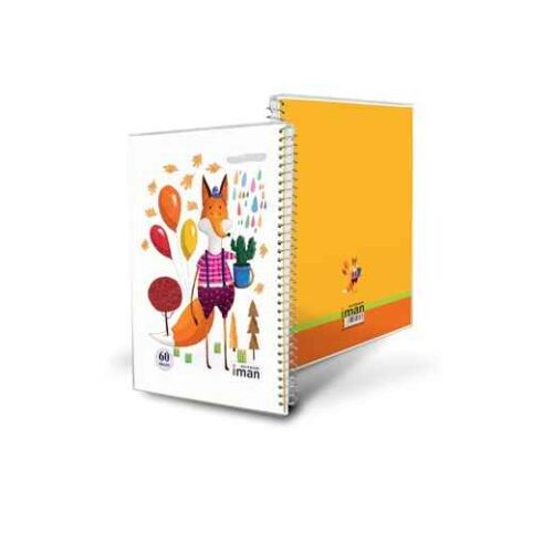 دفتر60برگ ایمان کد0105 جلدطلقی حاشیه دارanimals happy