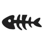 بوک مارک فلزی پیل طرح اسکلت ماهی