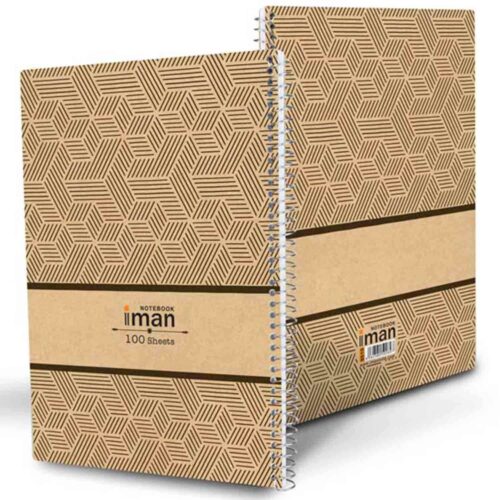 دفتر60برگ کد9508ایمان گلاسه طرح کرافت