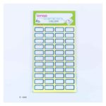 برچسب دورآبی سایز10*20میلیمتر4برگی لانگوکدK-444