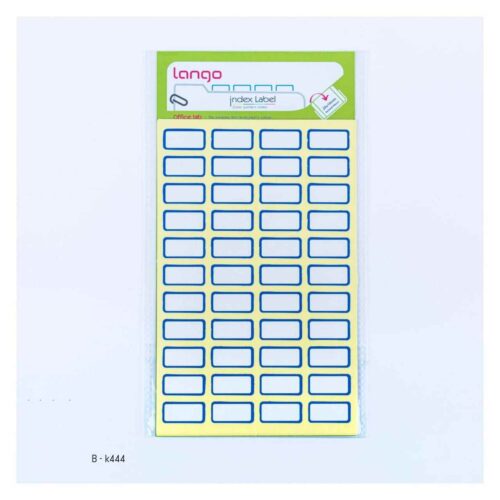 برچسب دورآبی سایز10*20میلیمتر4برگی لانگوکدK-444