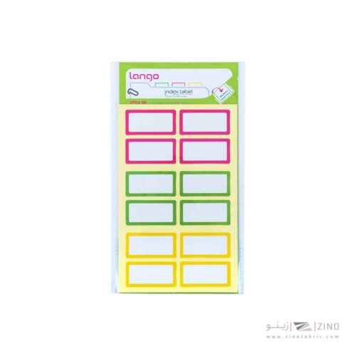 برچسب دوررنگی سایز20*40میلیمتر4برگی لانگوکدK-412 یا کد043