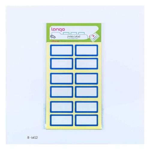 برچسب دورآبی سایز40*20میلیمتر4برگی لانگوکدK-412