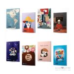 دفتر100برگ وزیری سیمی مجلد میکرو طرح کلاسیک کدC62