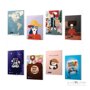 دفتر100برگ وزیری سیمی مجلد میکرو طرح کلاسیک کدC62