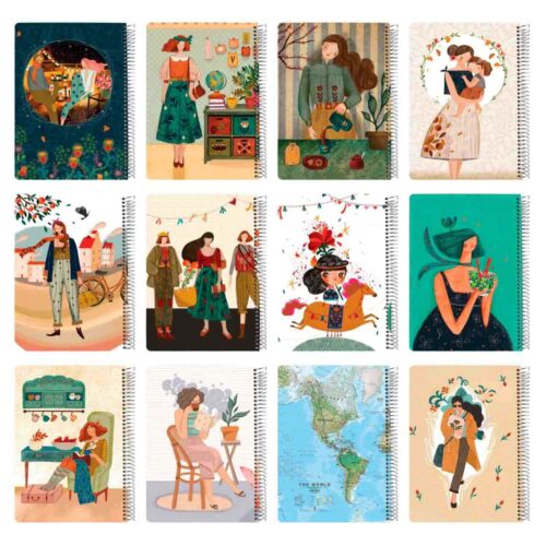 دفتر100برگ وزیری سیمی جلدسخت مسترنوت کد402