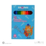 مدادرنگی12رنگ جعبه مقوایی سه گوش جامبو اسکول فنز کد92444