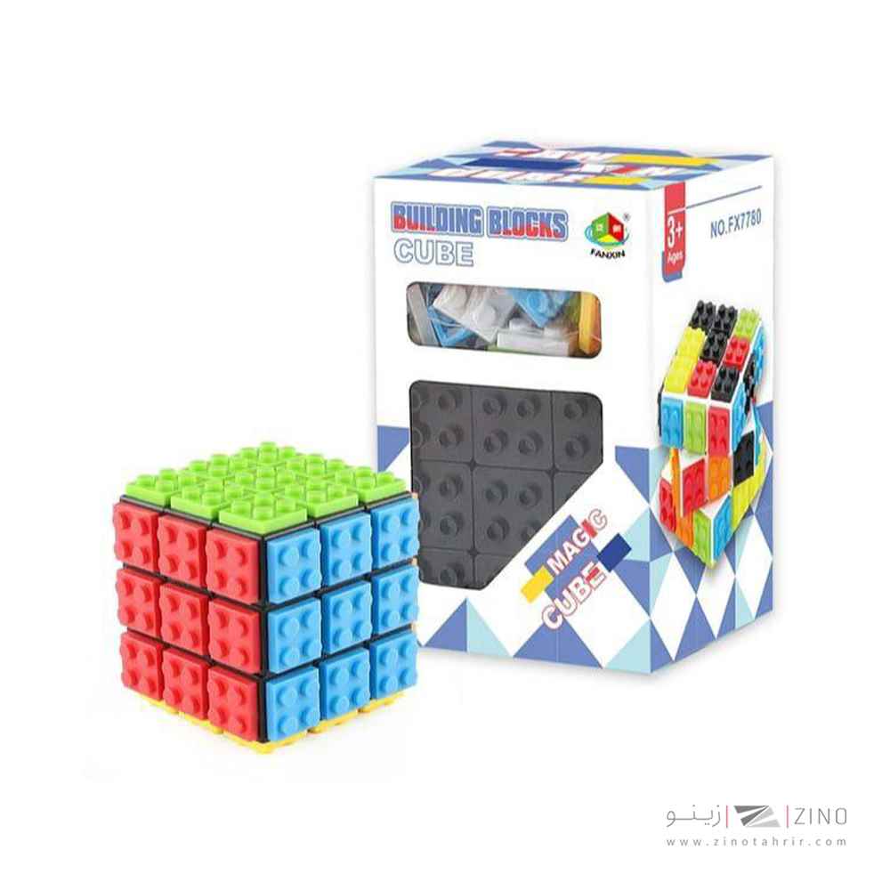 عکس واقعی روبیک 3*3 لگویی فنکسین کدFX7780 برند روبیک با دید نزدیک از محصول بازی فکری, روبیک.