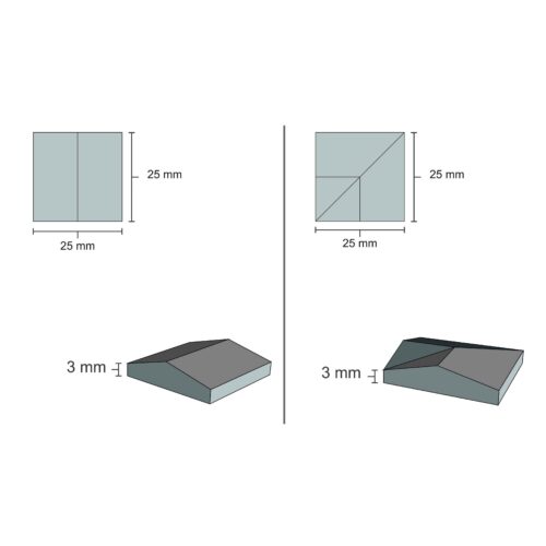 تاج دیواری وسرستون وکنج طوسی مقیاس1/12 تعداد50عددی اشل