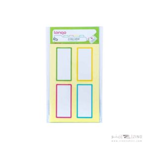 برچسب دوررنگی سایز30*65میلیمتر5برگی لانگوکدB-54 یا کد041