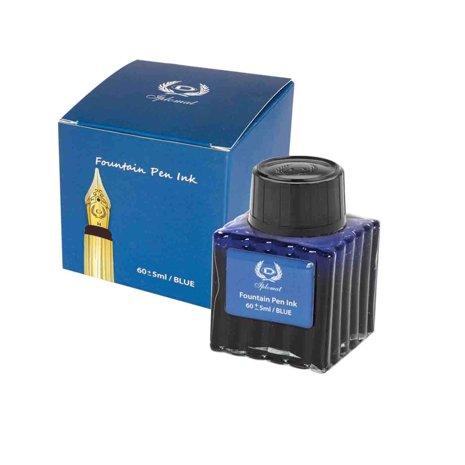 عکس دقیق جوهرخودنویس آبی ایپلمات برند ایپلمات در دسته خودنویس, لوازم التحریر با پس‌زمینه سفید.