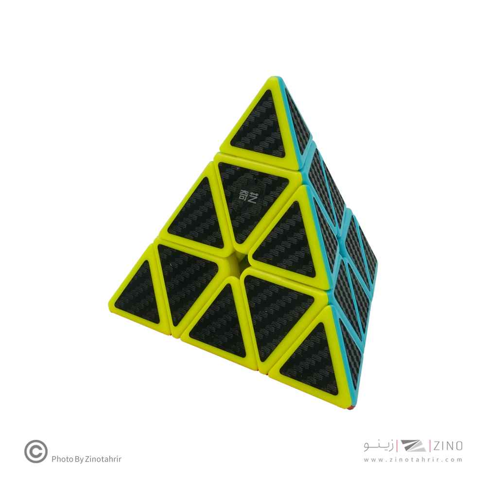 عکس روبیک3*3هرمی چی ییS2کربن کدEQY672 تولید برند روبیک با نمایش جزئیات ظاهری در بازی فکری, روبیک.