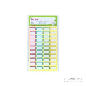 برچسب دوررنگی سایز10*20میلیمتر4برگی لانگوکدK-444 یا کد045