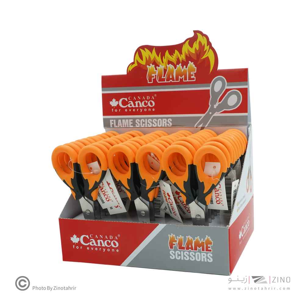 عکس قیچی تیغه فلزی5سانت (طرح اتش)کنکو کد3191 برند کنکو در دسته ابزار برش, ابزار طراحی و هنری, لوازم طراحی و هنری با زاویه طبیعی.