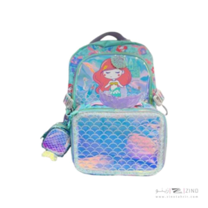 ست کوله پشتی به همراه ظرف غذا وست پری دریایی کدU2092-5