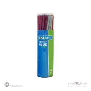 چسب حرارتی رنگی اکلیلی بلند باریک(40عددی) استورم کد220420