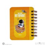 دفتریادداشت80برگ7*10 سیم ازبغل آبرنگ کدA043