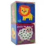 اسباب بازی مکعب حیوانات جغجغه ای