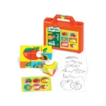 اسباب بازی مکعب تصویری میوه ها 6 عددی