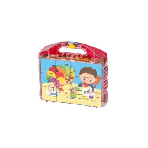 اسباب بازی مکعب تصویری خوردنی ها 12 عددی