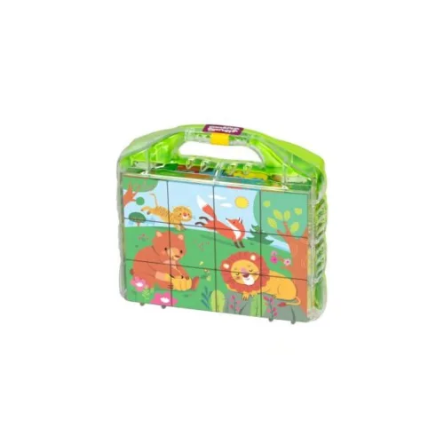 اسباب بازی مکعب تصویری جانوران 12 عددی