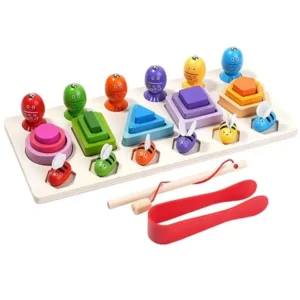 اسباب بازی پایه اشکال مونته 5 ستون ماهیگیری و زنبور چوبی