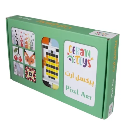 عکس نمای کلی اسباب بازی پیکسل آرت برند سرام تویز برای معرفی محصول در اسباب بازی, اسباب بازی سرگرمی.