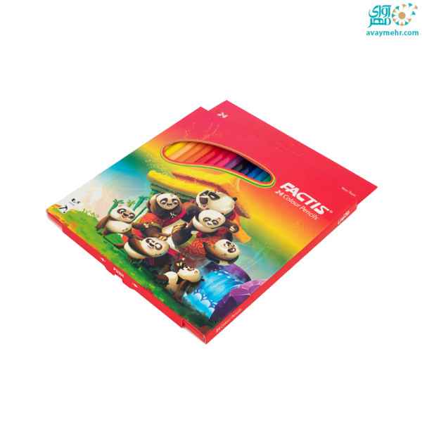 مداد رنگی 24 رنگ مقوایی فکتیس (12 جعبه ای)