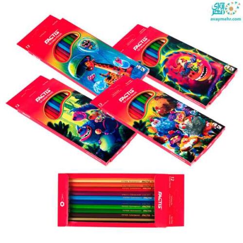 مداد رنگی 12 رنگ مقوایی فکتیس (24 جعبه ای)