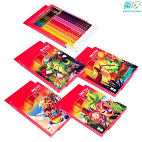 مداد رنگی 36 رنگ مقوایی فکتیس (8 جعبه ای)