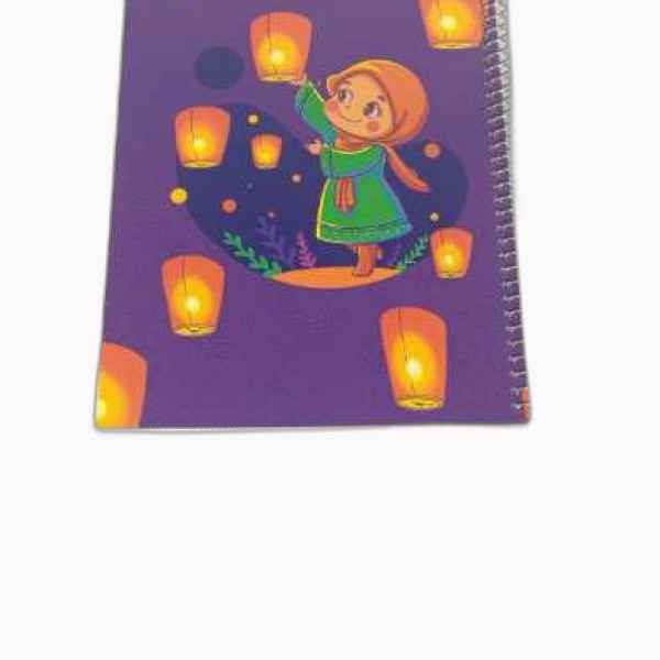 دفتر 80 برگ فنری تک خط گلاسه بچه های ایران هدهد (تک جلدی)