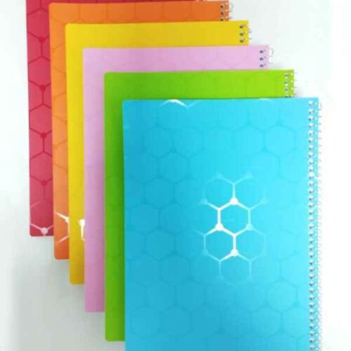 دفتر 50 برگ تک خط فنری طلقی پرسام (تک جلدی)