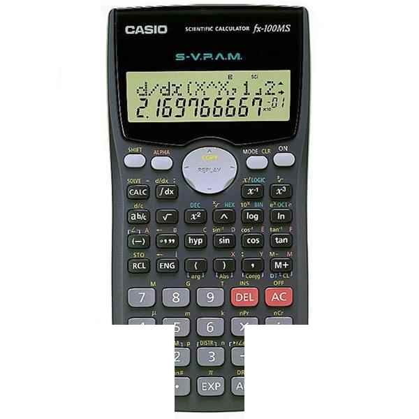 عکس دقیق ماشین حساب مهندسی کاسیو FX-100MS برند کاسیو از دسته tegory% جهت معرفی کالا.