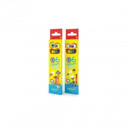 مداد رنگی 6رنگ مقوایی مدل3011 آریا (48 جعبه ای)