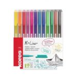 روان نویس نوک نمدی 12رنگ بدنه سه گوش کورس کد28112