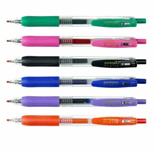 روان نویس فشاری0/5(رنگ جور)گریپ دار پلاتین ماپرومکس کدMA-601